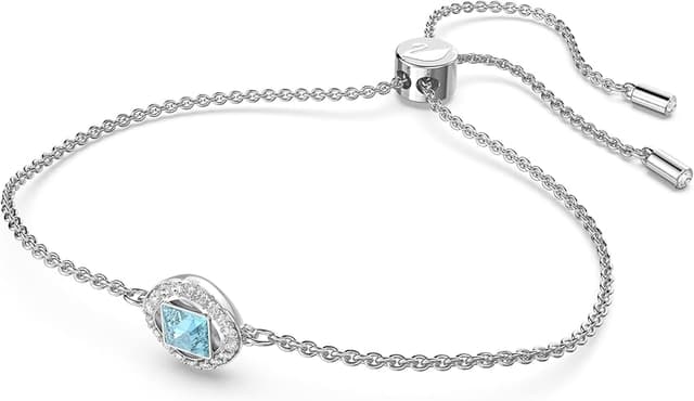 Detalle 2 de Swarovski Pulsera Una Angelic azul, baño de rodio 💍