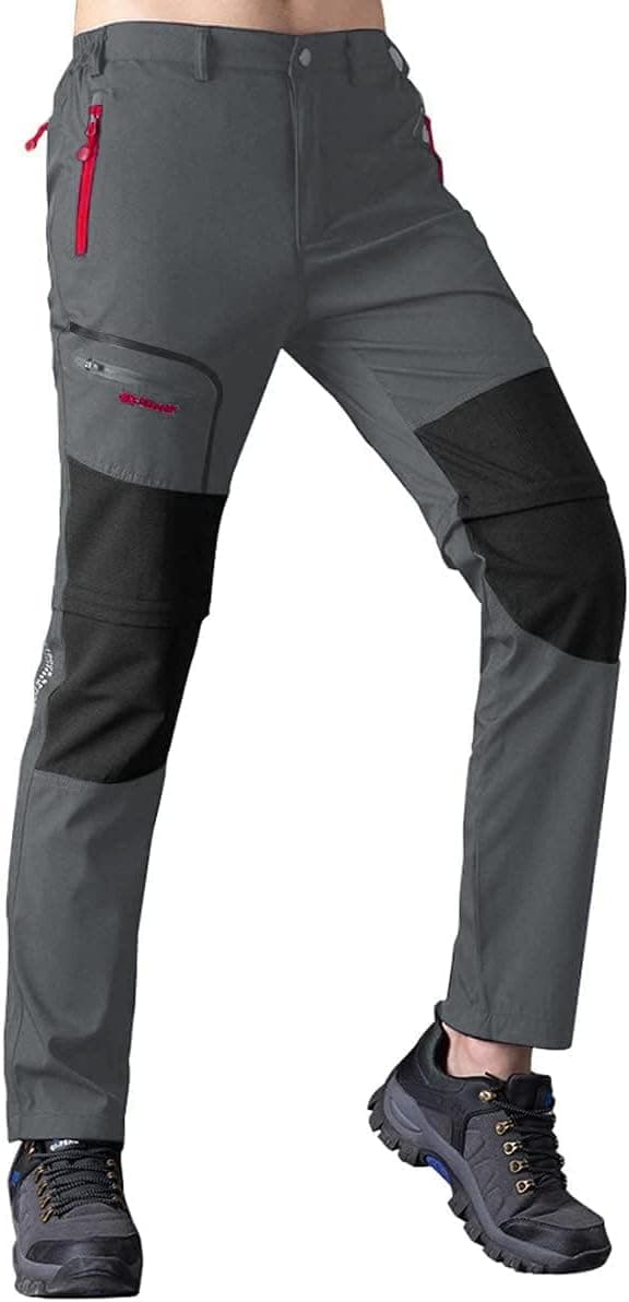 Detalle de SANMIO pantaloni trekking uomo convertibili softshell, asciugatura veloce e rimovibili