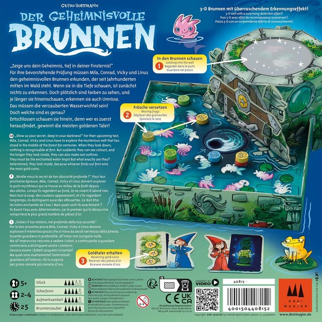 Detalle 2 de Schmidt Spiele 40815 „Der geheimnisvolle Brunnen“ (Drei Magier) – Kinderspiel ab 5 Jahren