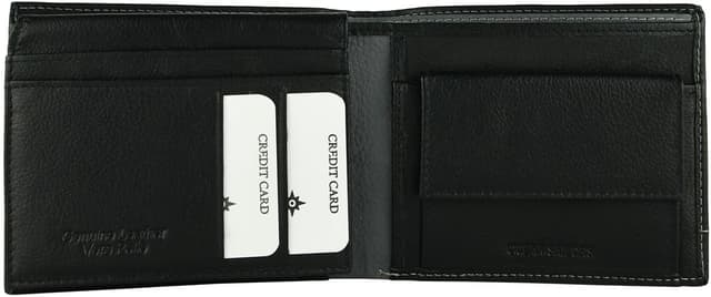 Detalle de Ocean Sailors portafoglio da uomo in vera pelle con portamonete e scatola regalo