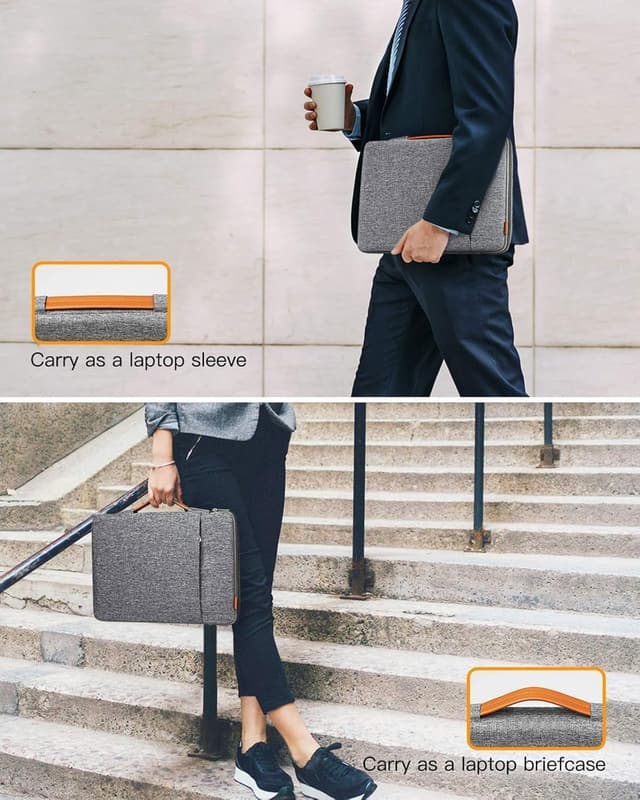 Detalle 2 de Inateck 360° Rundumschutz Laptoptasche für 13-Zoll MacBook Air/Pro & iPad Pro/Air (Passend bis 30,5 × 21,5 cm)