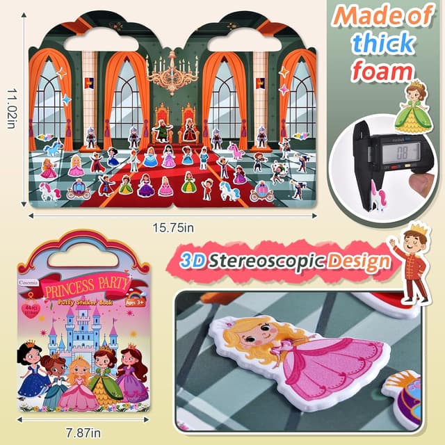 Detalle 1 de Cosomia 6 Set Puffy Sticker Books 260pcs