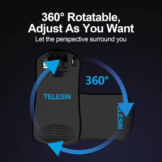 Detalle 2 de TELESIN action camera strap clip mount