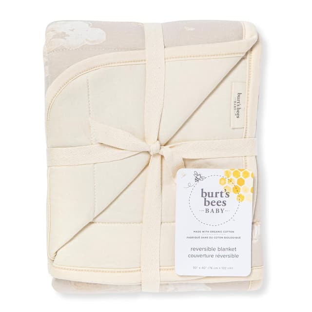 Thumbnail 3 de Burt's Bees Baby Reversible Blanket Organic Jersey Quilted