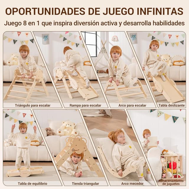 Thumbnail 3 de COSYLAND 8 en 1 Triángulo de Escalada Montessori 18 meses