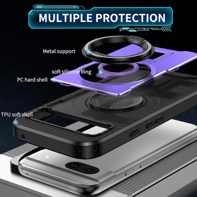 Thumbnail 3 de Tuvror Hülle Google Pixel 8A mit Ringständer