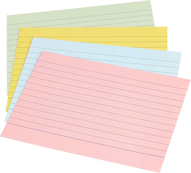 Detalle 2 de Cartoncini A6 a righe fluo, 200 pezzi