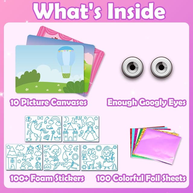 Thumbnail 5 de ZMLM Folienspaß Einhorn‑Sticker Bastelset für Mädchen 4–9 Jahre 🎨