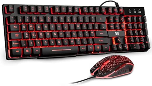 Detalle de Rii RK108 Wired RGB Gaming Keyboard and Mouse Set