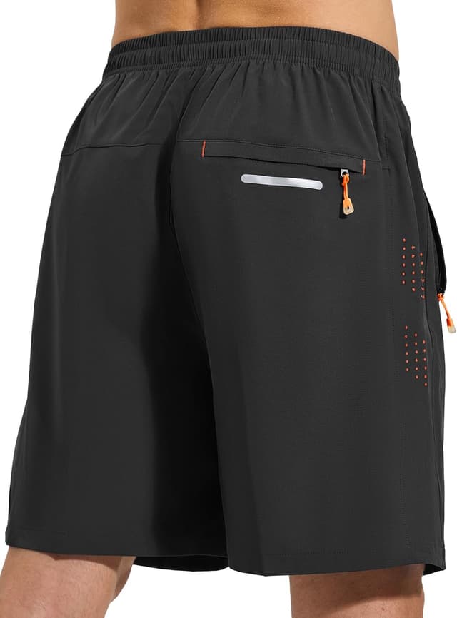Detalle de Gaiatiger Men’s Running Gym Shorts with Zip Pockets – quick-dry, breathable training shorts