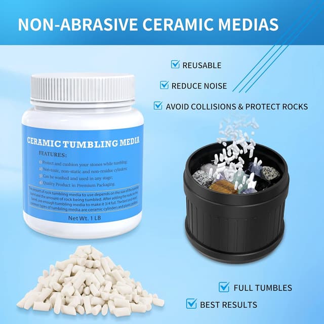 Thumbnail 4 de Rock Tumbler Polishing Grits and Ceramic Media Kit