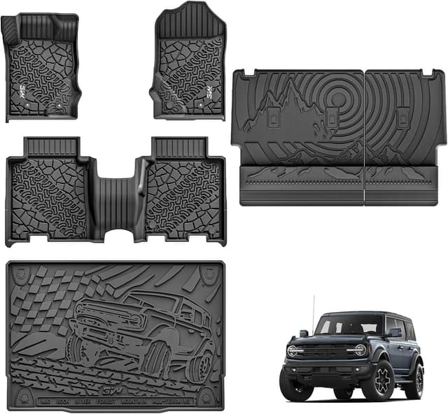 Detalle de 3W Floor Liners for Ford Bronco 4-Door