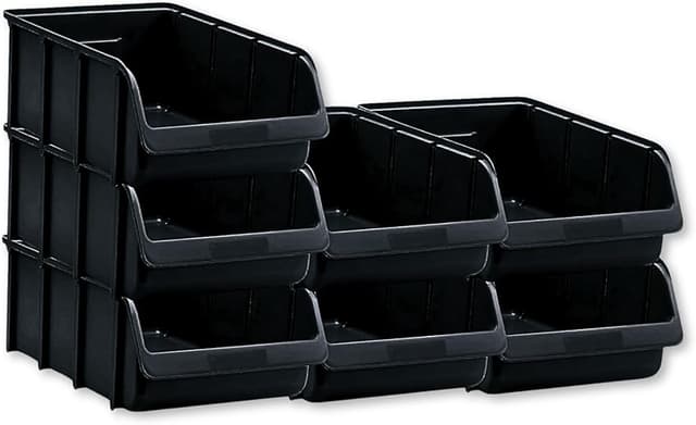 Thumbnail 4 de hünersdorff 24 cajas apilables tamaño 2 negro ♻