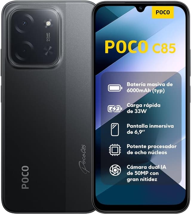 Imagen de POCO C85: smartphone 8+256GB con cámara 50MP y batería 6000 mAh en OfertitasTOP