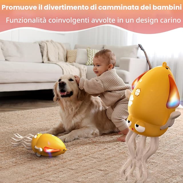 Thumbnail 6 de Giocattolo interattivo a forma di polpo danzante con LED, musica e sensori a infrarossi