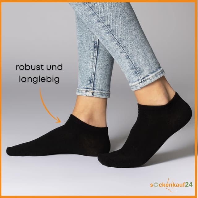 Detalle de 10 | 20 | 30 Paar Sneaker Socken für Herren & Damen – Schwarz, Weiß, Grau aus Baumwolle