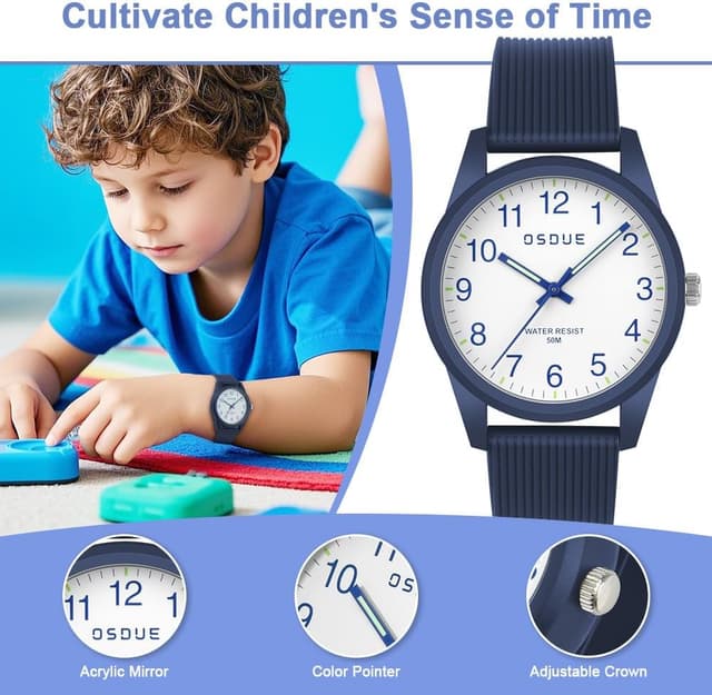 Thumbnail 3 de OSDUE Montre Enfant 50 m étanche