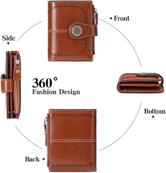 Thumbnail 2 de SENDEFN Damen-Geldbörse aus Leder mit RFID-Schutz und 16 Kartenfächern