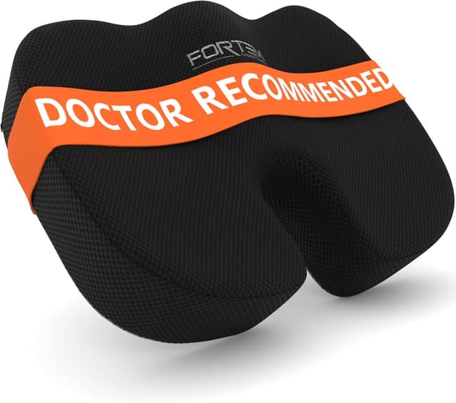 Detalle de FORTEM Office Chair Cushion (Memory Foam) XL – non-slip seat cushion with washable cover