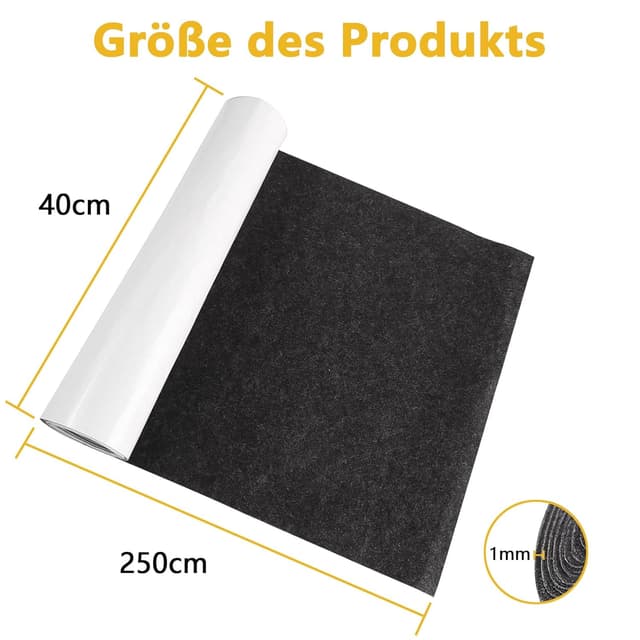 Detalle 2 de Filz Selbstklebend Meterware 1 mm, 40×250 cm