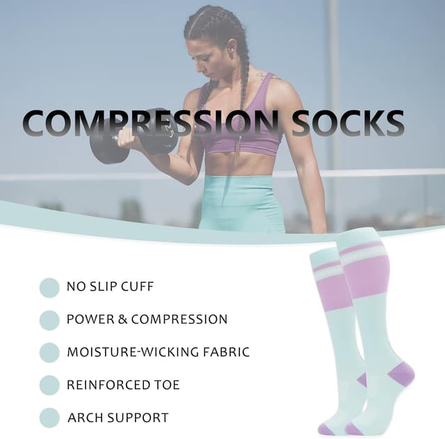 Detalle 2 de fenglaoda Compression Socks 3 Pairs