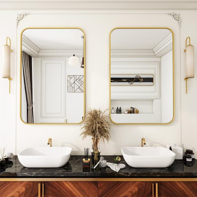 Thumbnail 1 de Koonmi Morden miroir mural doré 61 x 91 cm