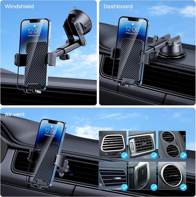 Detalle 2 de GUWEZ Car Phone Holder 3 in 1