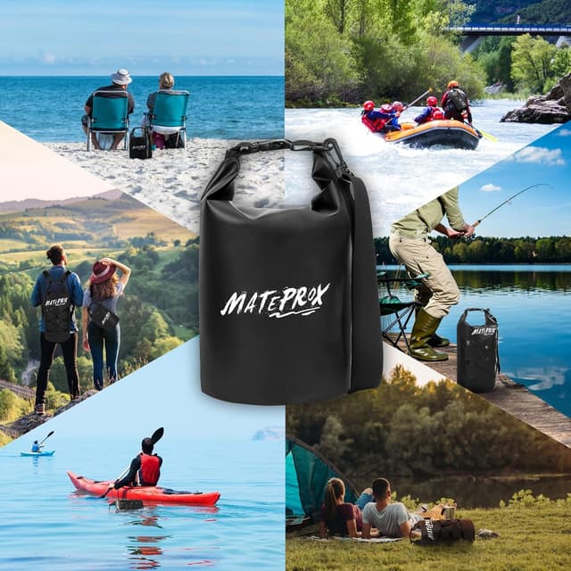 Thumbnail 6 de MATEPROX Waterproof Dry Bag Roll Top 5L, 10L or 20L with Waterproof Phone Pouch (Floating Dry Sack)