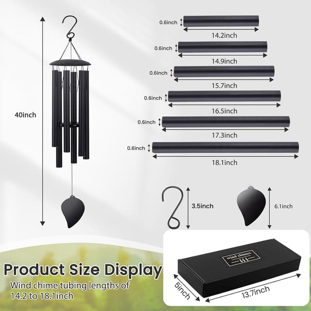 Detalle de YITGOG 40 inch wind chimes for garden