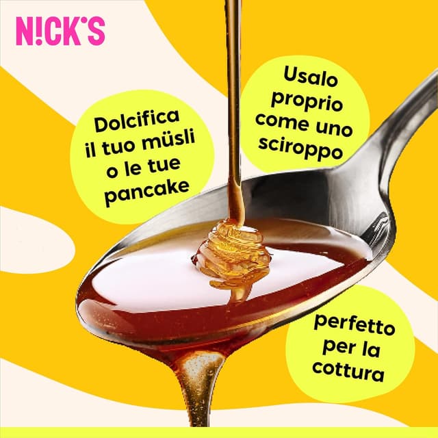 Detalle de NICKS Fiber Syrup sciroppo di fibra al miele, senza zuccheri aggiunti (300 g)