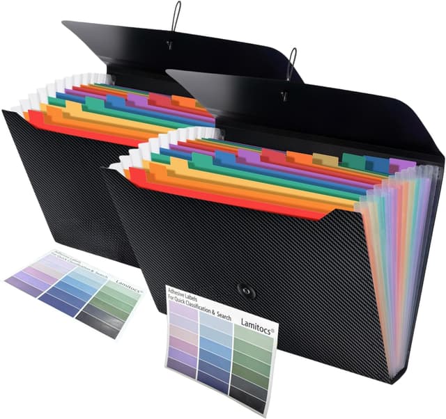 Detalle de Lamitocs A4 expanding file folder, 13 pockets