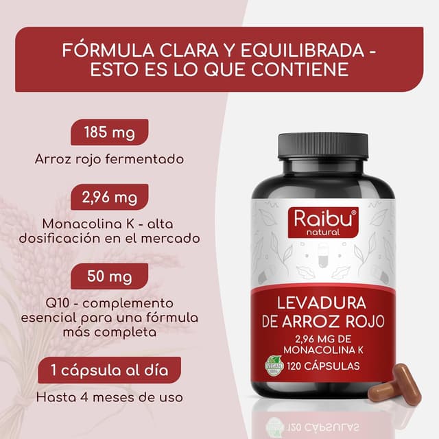 Thumbnail 2 de Levadura de arroz rojo con Q10 120 cápsulas