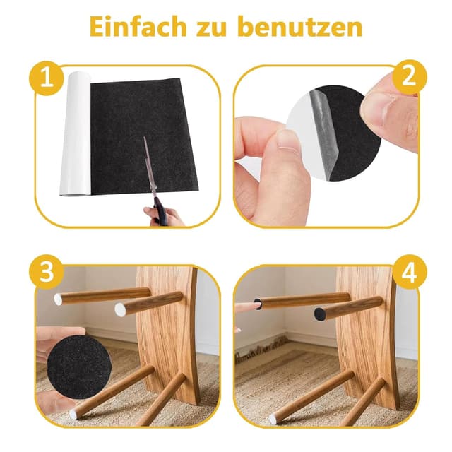 Detalle 1 de Filz Selbstklebend Meterware 1 mm, 40×250 cm