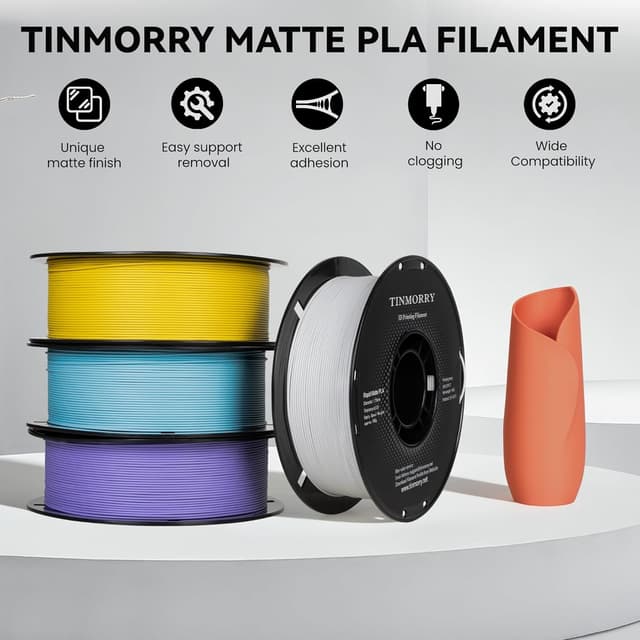 Detalle 1 de TINMORRY Matte PLA Filament 1.75mm