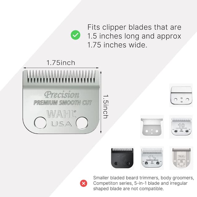 Detalle de CR8GR8 Clipper Guards for Wahl 10/12/14/16/18/20 (6pcs, Extra Long Guides, Gray)