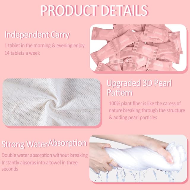 Thumbnail 5 de flintronic Toallitas Comprimidas 120 limpieza portátil