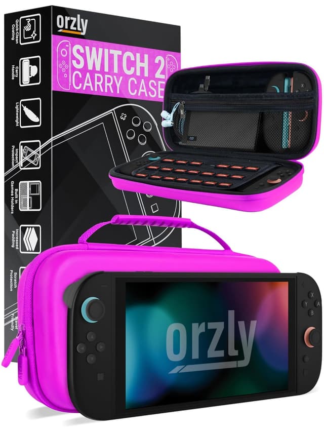 Detalle de Orzly Tragetasche für die Nintendo Switch 2 (2025) – Hartschalenetui mit Displayschutz und Organizer