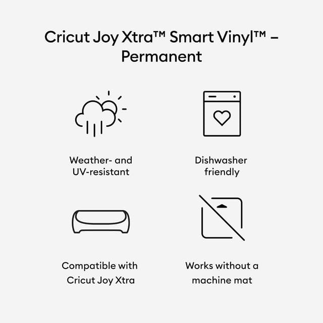 Thumbnail 2 de Smart Vinyl Cricut Joy Xtra métallisé mat, 91,4 cm ⚙