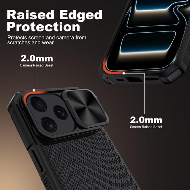 Detalle de XTCASE Coque iPhone 17 Pro magnétique compatible MagSafe avec protection caméra et coulisse étui noir