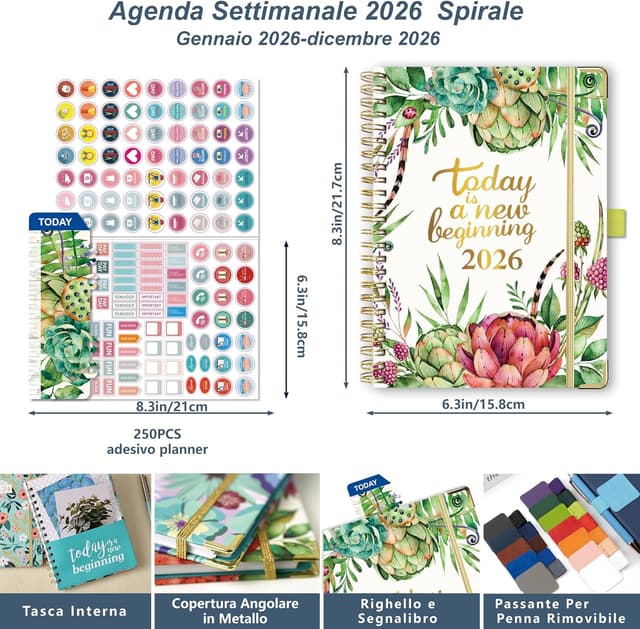 Thumbnail 3 de Gumiho Agenda 2026 A5 Settimanale Verde