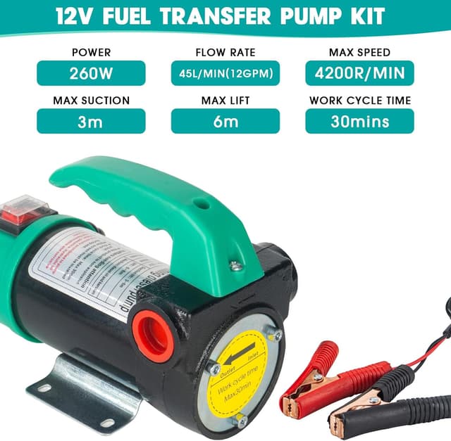 Thumbnail 1 de OULUTO 12V 260W Bomba de transferencia 45L/min