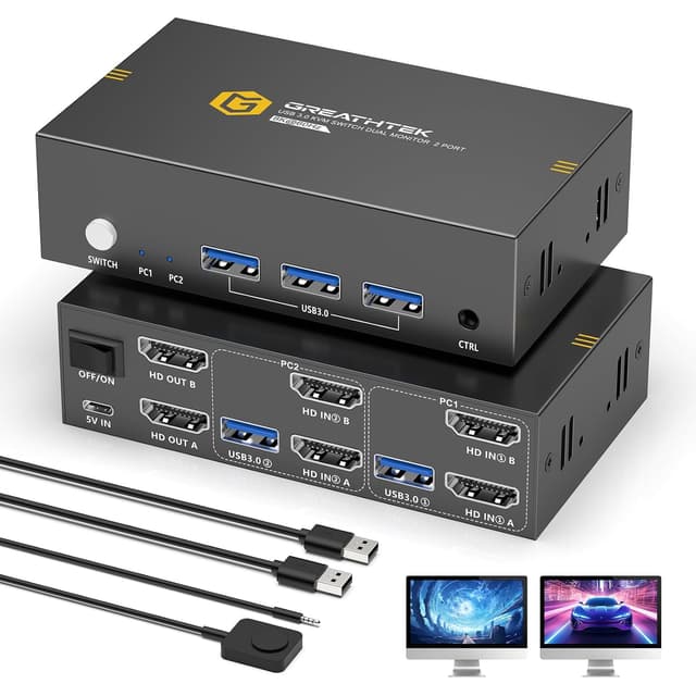 Imagen de 8K HDMI KVM Switch Dual Monitor 8K@60Hz en OfertitasTOP