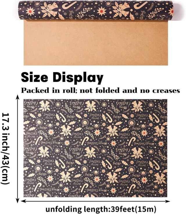 Thumbnail 1 de Christmas Wrapping Paper Roll 43cm x 15m