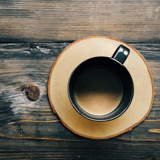 Thumbnail 1 de com-four Lot de 8 dessous de verre en bois 11-13 cm