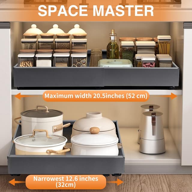 Thumbnail 1 de Aonext Teleskopschublade 2er Set