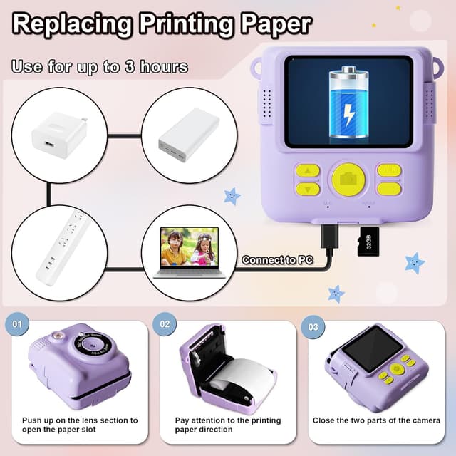 Thumbnail 5 de GKTZ Macchina Fotografica Bambini 1080P