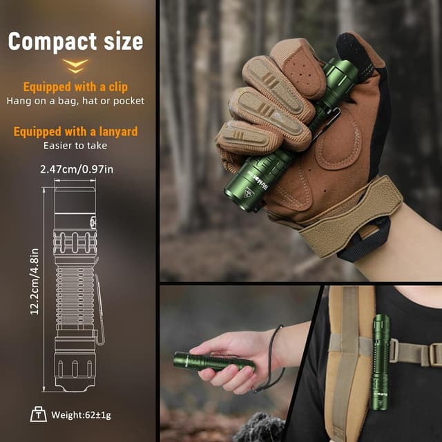 Thumbnail 4 de Wurkkos TD02 Linterna LED recargable 🧭 Compacta y potente