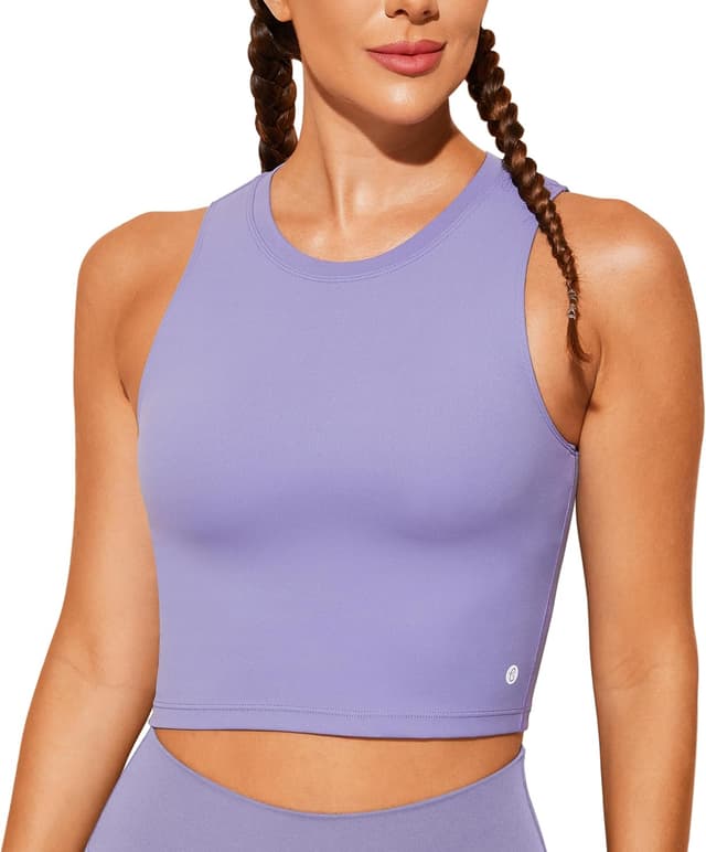 Detalle de BAYDI Nudi Sport BH Damen ohne Bügel: Crop-Top mit abnehmbaren Pads für Yoga, Fitness & Alltag