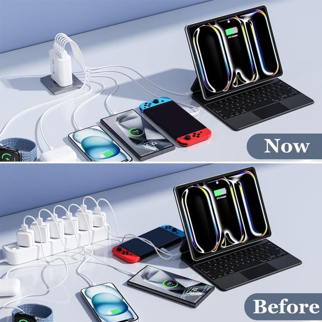 Detalle 1 de Caricatore USB C 52W 6 porte