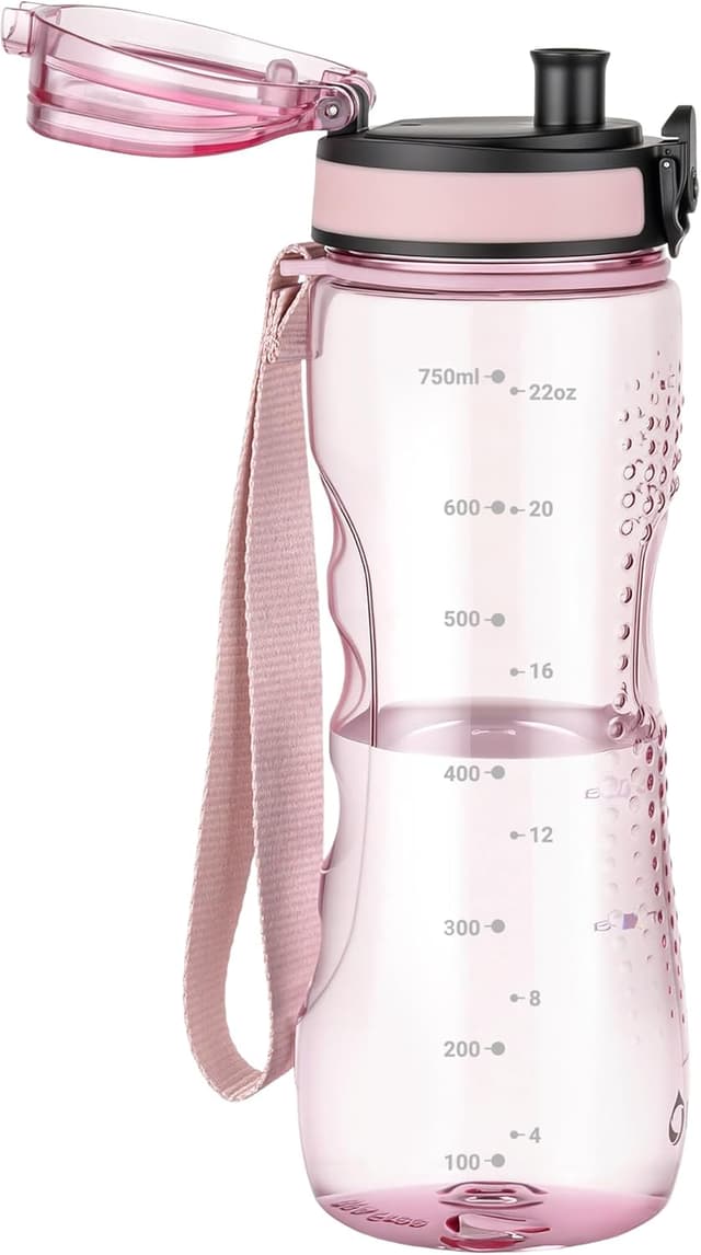 Thumbnail 6 de OLDLEY 750ml (25oz) straw water bottle with one-click opening, BPA-free Tritan and leakproof lid